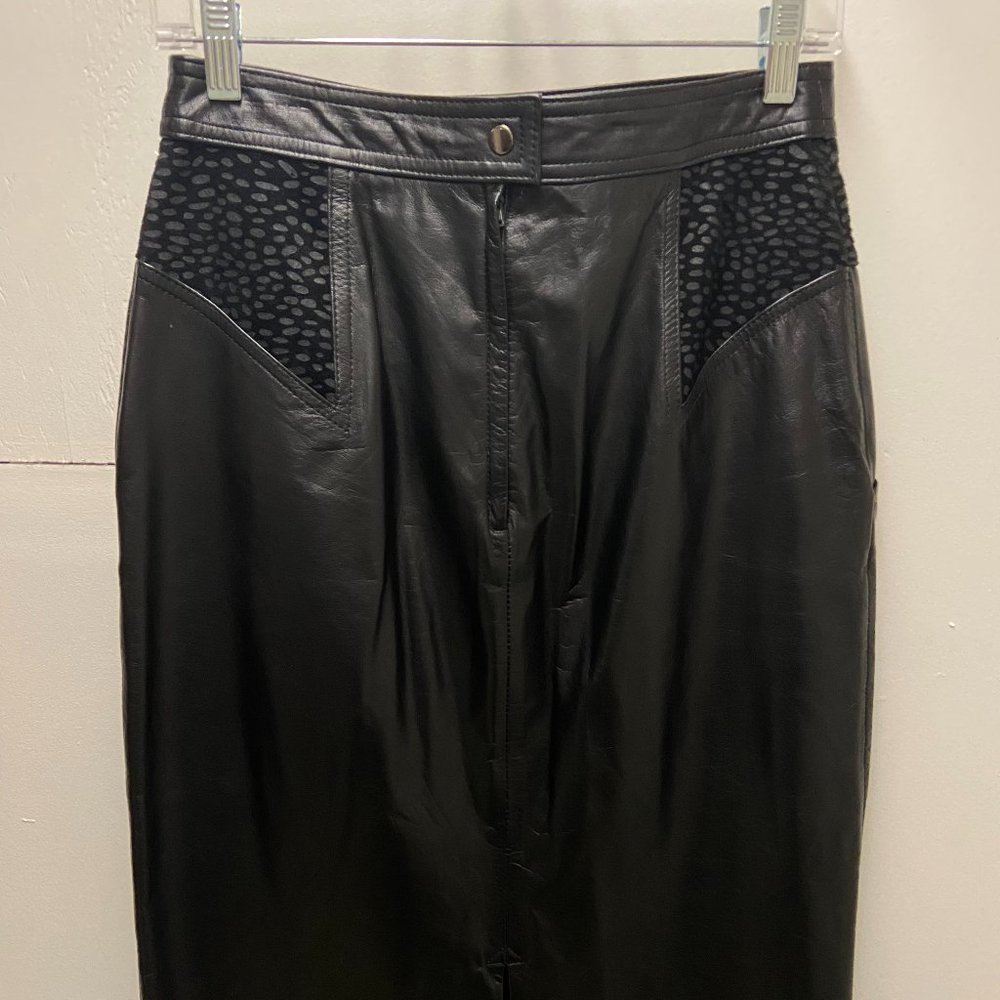 Vintage Leather Skirt by Bermans
